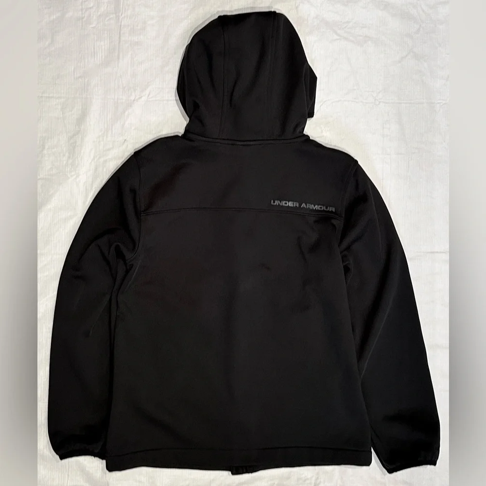 NEW SZ L BOYS JACKET UNDER ARMOUR TECHNO COLDGEAR FULL ZIP HOODIE